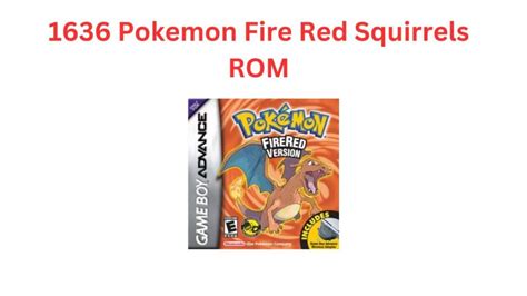 pokemon fire red 1.0 rom squirrels|1636 Pokemon Fire Red ( U) ( Squirrels)